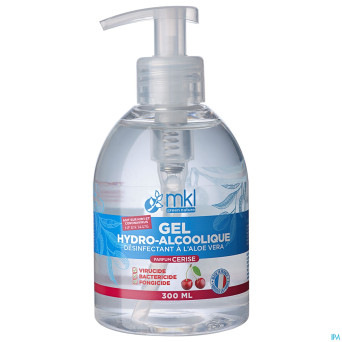 Mkl gel hydroalcoolique cerise fl pompe 300ml