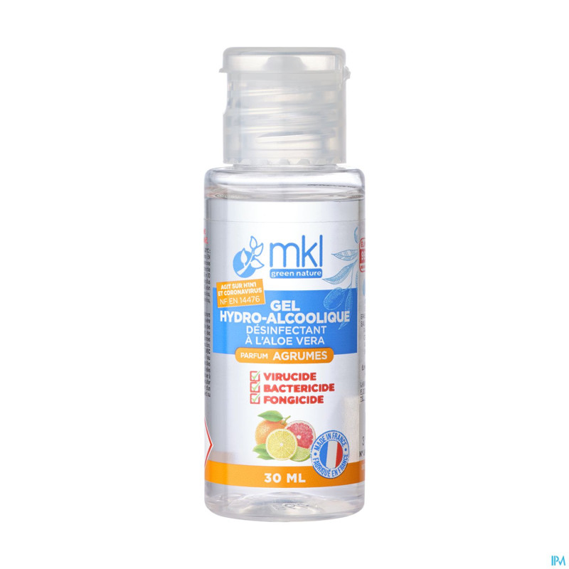 Mkl gel hydroalcoolique agrumes fl 30ml
