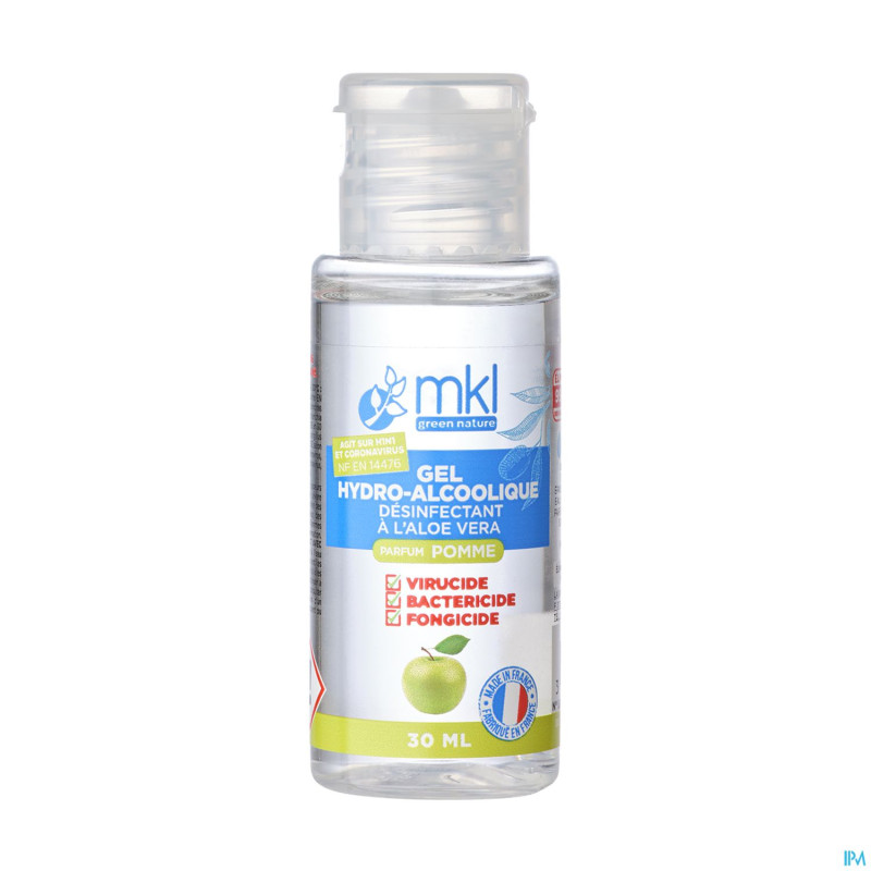 Mkl gel hydroalcoolique pomme fl 30ml
