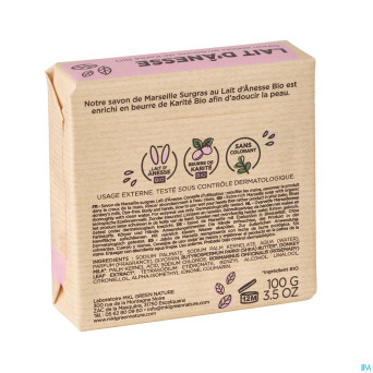 Mkl savon marseille surgras lait anesse 100g