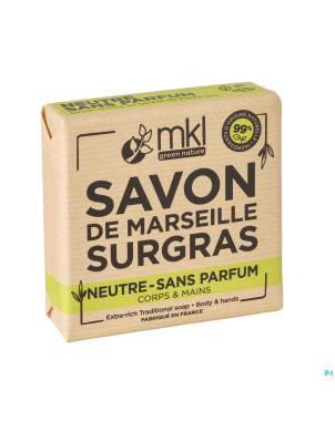 Mkl savon marseille surgras neutre 100g