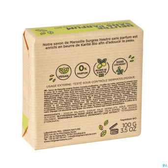 Mkl savon marseille surgras neutre 100g