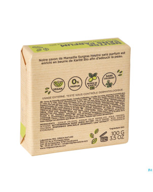 Mkl savon marseille surgras neutre 100g