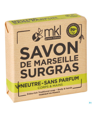 Mkl savon marseille surgras neutre 100g