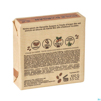 Mkl savon marseille surgras huile argan 100g