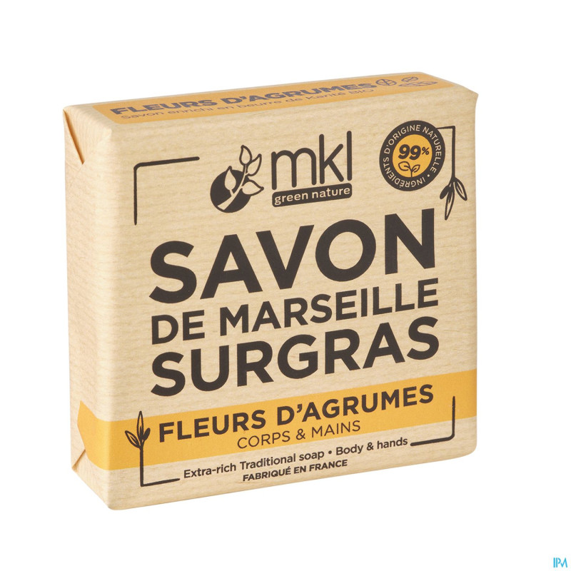 Mkl savon marseille surgras fleurs agrumes 100g