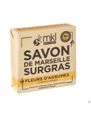 Mkl savon marseille surgras fleurs agrumes 100g