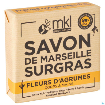 Mkl savon marseille surgras fleurs agrumes 100g