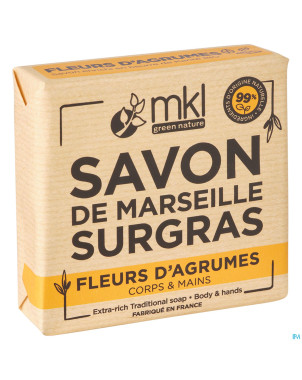 Mkl savon marseille surgras fleurs agrumes 100g