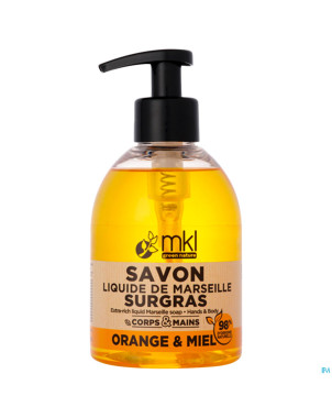 Mkl savon liquide marseille surgr.orange&miel300ml