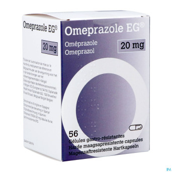 Omeprazole eg 20mg orifarm gastroresist caps 56