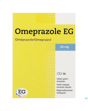 Omeprazole eg 20mg orifarm gastroresist caps 56