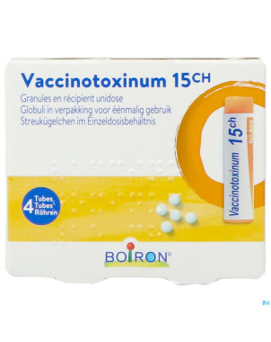Vaccinotoxinum 15ch homeopack gl 4x1g boiron