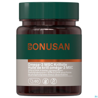 Omega-3 msc krillolie softcaps 60 bonusan