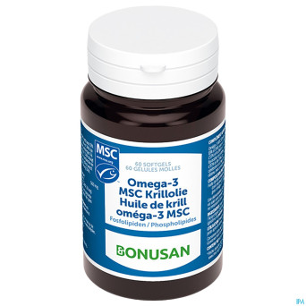 Omega-3 msc krillolie softcaps 60 bonusan
