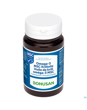 Omega-3 msc krillolie softcaps 60 bonusan