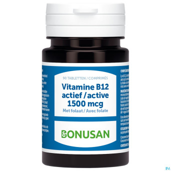 Vitamine b12 actief 1500mcg comp 90 bonusan