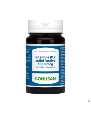 Vitamine b12 actief 1500mcg comp 180 bonusan