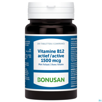 Vitamine b12 actief 1500mcg comp 180 bonusan