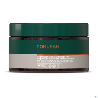 Magnesium malaat citraat poeder 130g bonusan