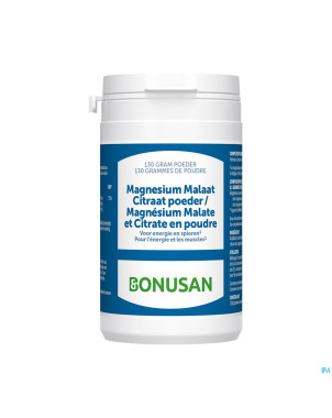 Magnesium malaat citraat poeder 130g bonusan