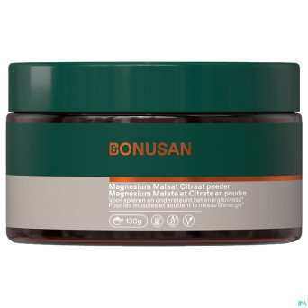 Magnesium malaat citraat poeder 130g bonusan