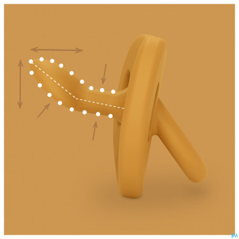 Suavinex essence soother sili. flat 0-6m mustard