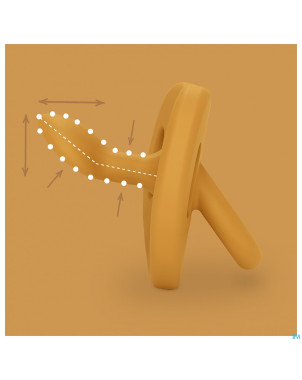 Suavinex essence soother sili. flat 0-6m mustard