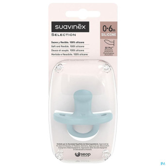 Suavinex essence soother sili. flat 0-6m blue