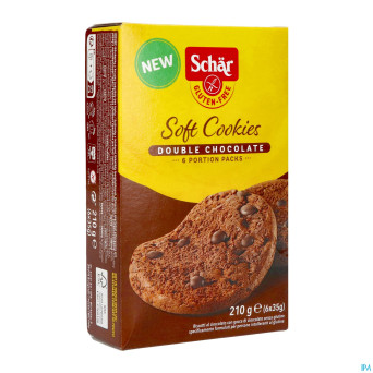 Schar soft cookies double choc 210g revogan