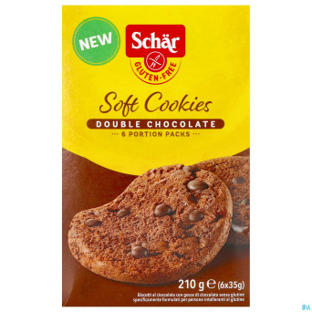 Schar soft cookies double choc 210g revogan