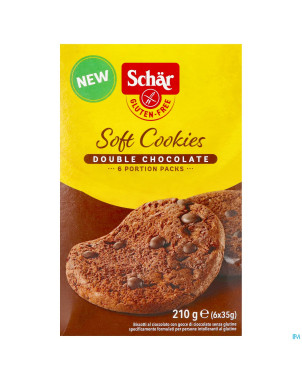 Schar soft cookies double choc 210g revogan