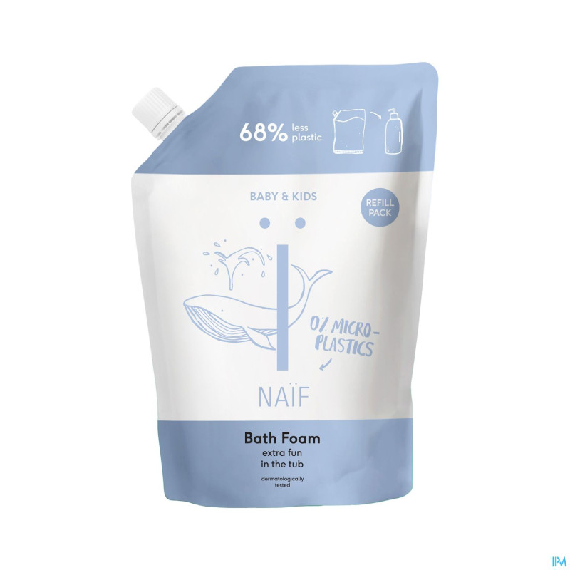 Naif baby&kids care bath foam refill doypack 500ml