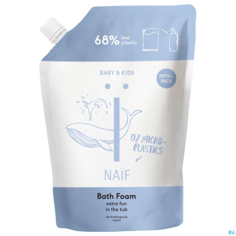 Naif baby&kids care bath foam refill doypack 500ml
