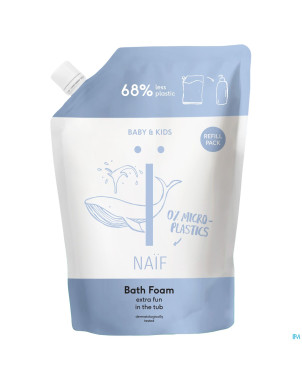 Naif baby&kids care bath foam refill doypack 500ml