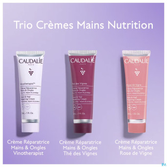 Caudalie coffret noel trio creme mains 3 prod.