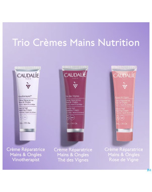 Caudalie coffret noel trio creme mains 3 prod.