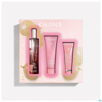 Caudalie coffret noel eau fraiche rose 3 prod.