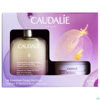 Caudalie coffret noel hle soin lissage&glow 2prod