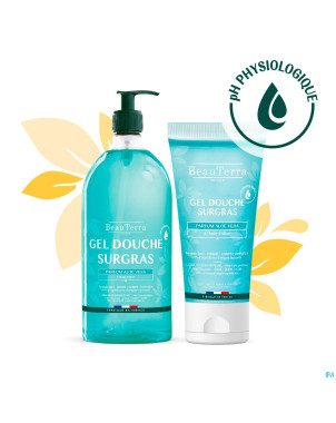 Beauterra gel douche surgras aloe vera fl pompe 1l