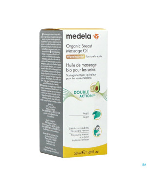 Medela huile massage seins bio 50ml