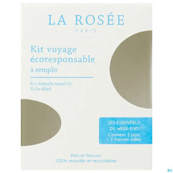 La rosee kit voyage ecoresponsable pot 2+fl 2 vide