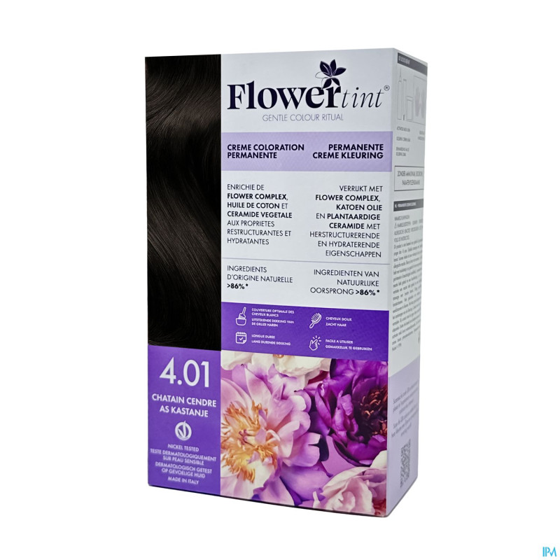 Flowertint chatain cendre 4.01 140ml
