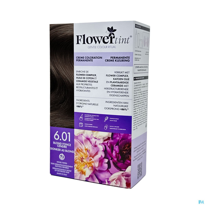 Flowertint blond fonce cendre 6.01 140ml