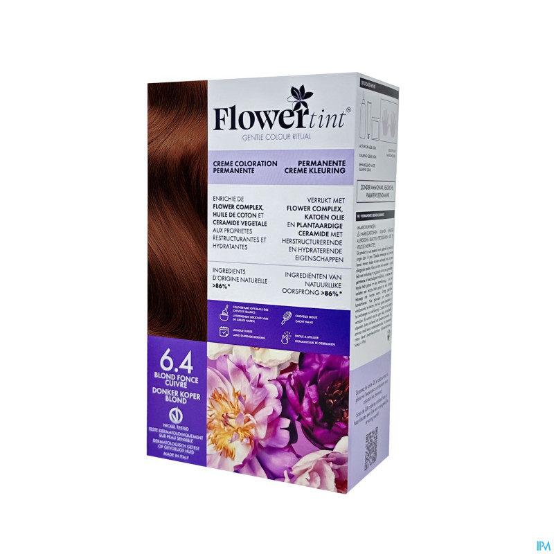 Flowertint blond fonce cuivre 6.4 140ml