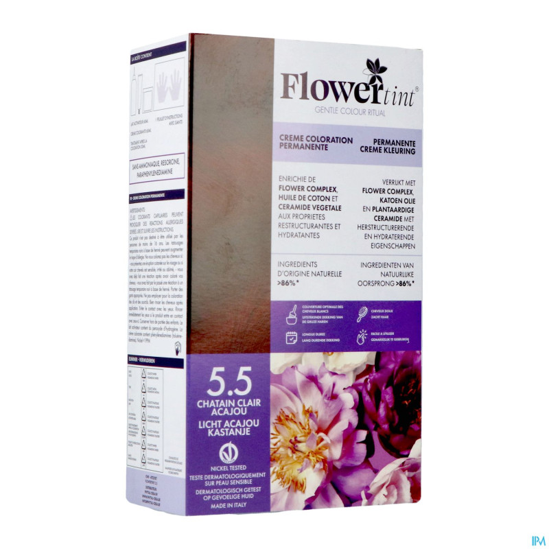 Flowertint chatain clair acajou 5.5 140ml