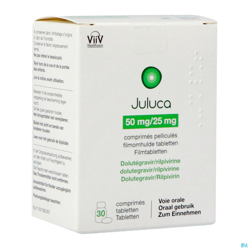 Juluca pi pharma 50mg/25mg comp pell 30 pip