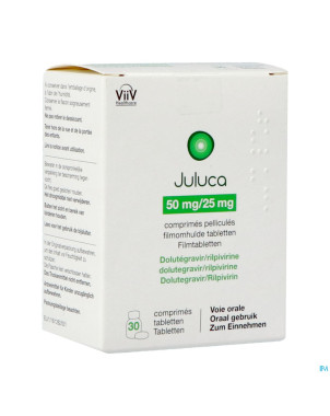 Juluca pi pharma 50mg/25mg comp pell 30 pip