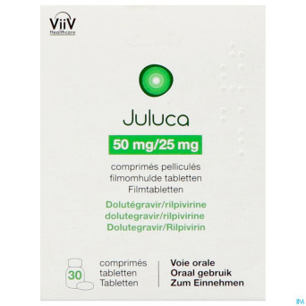 Juluca pi pharma 50mg/25mg comp pell 30 pip