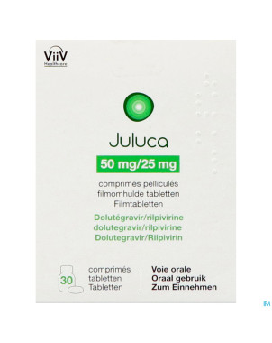Juluca pi pharma 50mg/25mg comp pell 30 pip